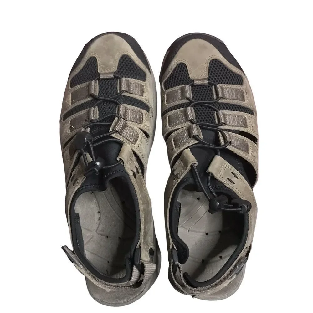 Abeo Men's Size 8 Tan and Black Sandals
